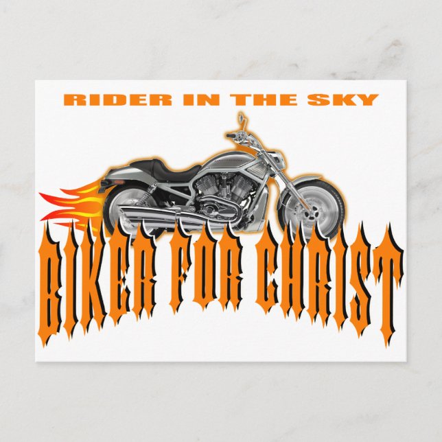 Biker For Christ Postcard (Front)