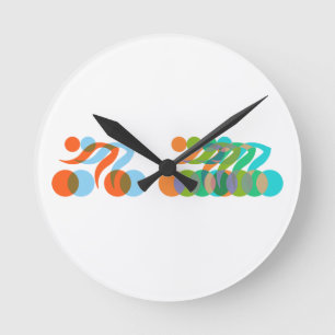Biker freak round clock
