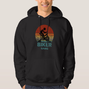 Biker Gang Spin Saying Gym Workout Spinning Class Hoodie