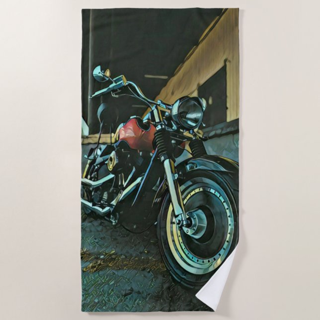 Biker gifts beach towel (Front)