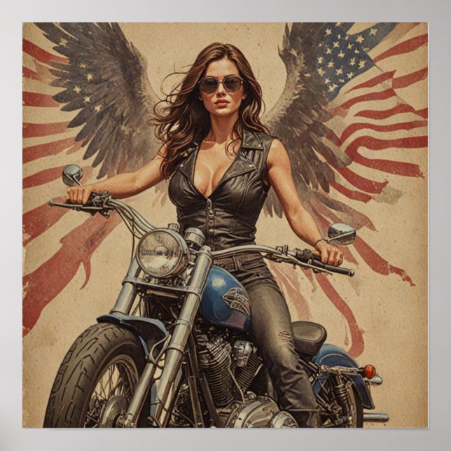 Biker girl  poster (Front)