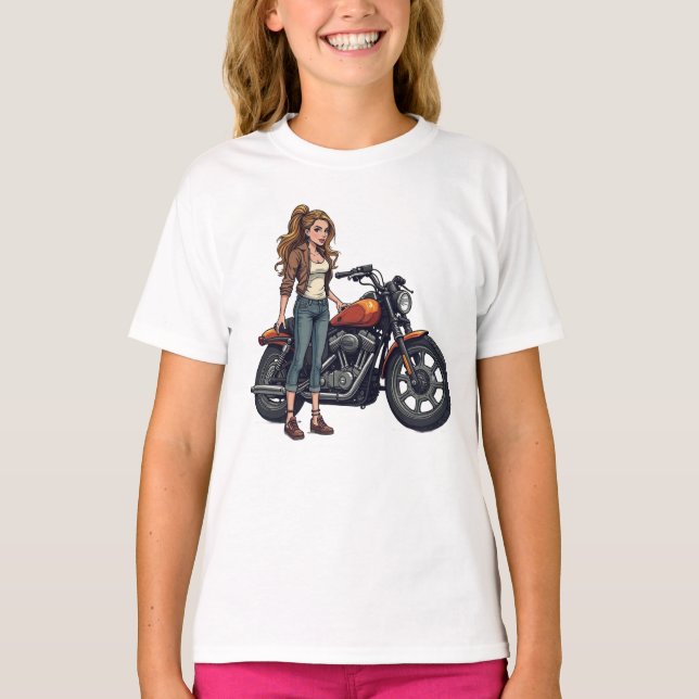 Biker Girl T-Shirt (Front)