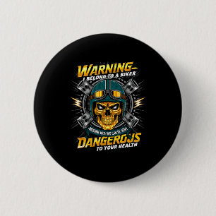 Biker Girlfriend Wife I Belong To A Biker Valentin 6 Cm Round Badge