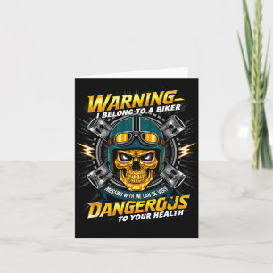 Biker Girlfriend Wife I Belong To A Biker Valentin Card