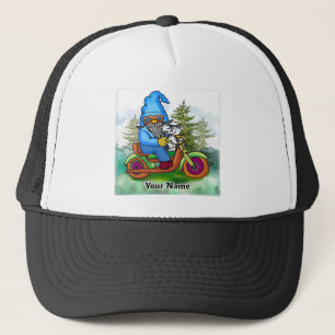 Biker gnome trucker hat