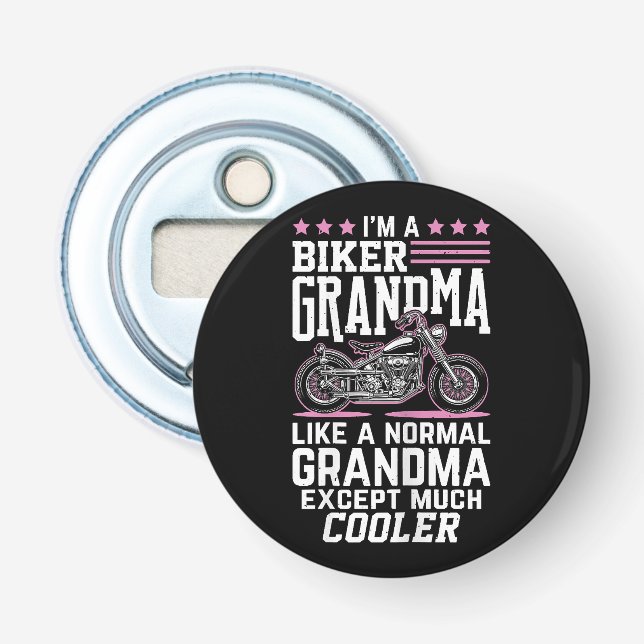 Biker Grandma - Motorbike Grandma Biker Grandma Bottle Opener (Front)
