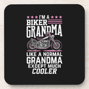 Biker Grandma - Motorbike Grandma Biker Grandma Coaster