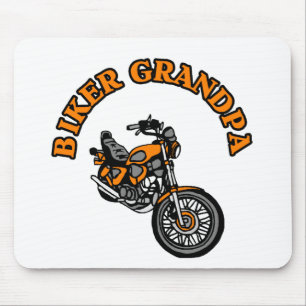 BIKER GRANDPA MOUSE MAT