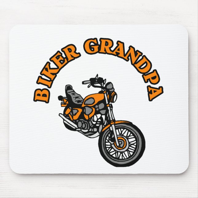 BIKER GRANDPA MOUSE MAT (Front)