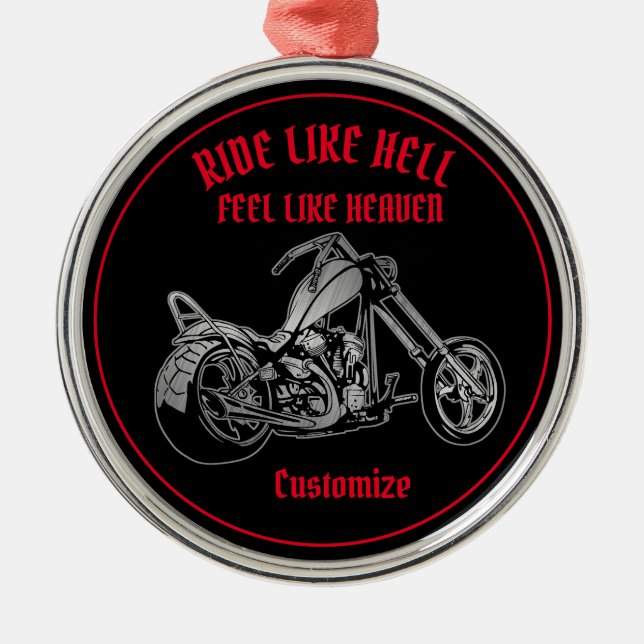 Biker Heaven  Metal Ornament (Front)
