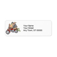 biker hog pig motorcycle bike cartoon