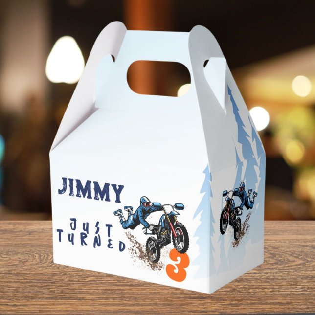 Biker Kid Dirt Stunt Bike Birthday Favour Box (Creator Uploaded)