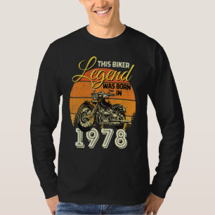 Biker Legend Men Motorcycle Biker Legend Was Born T-Shirt