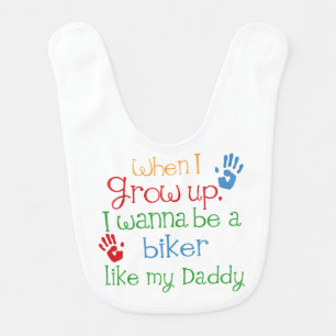 Biker Like My Dad Baby Bib