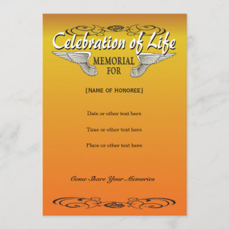 Biker Memorial Invitation