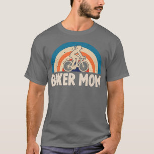Biker Mom Bicycle Retro Cyclist Riding Bike  208 T-Shirt
