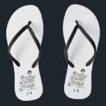 Biker Motorbike   Sidecar Wedding Flip Flops<br><div class="desc">Biker motorcycle   sidecar wedding flip flops. Perfect for a biker motorcycle themed fun casual wedding or to wear on your honeymoon.</div>