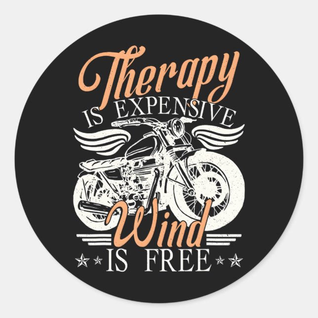 Biker Motorcycle Motorbike Rider Biker Classic Round Sticker (Front)