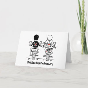 Biker Motorcycle Wedding Anniversary Card