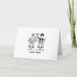 Biker Motorcycle Wedding Card