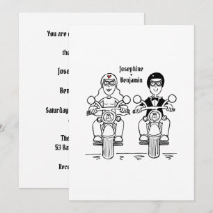 Biker Motorcycle Wedding Invitation