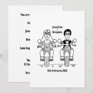 Biker Motorcycle Wedding Invitation