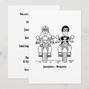 Biker Motorcycle Wedding Invitation