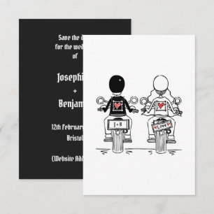 Biker Motorcycle Wedding  Save The Date