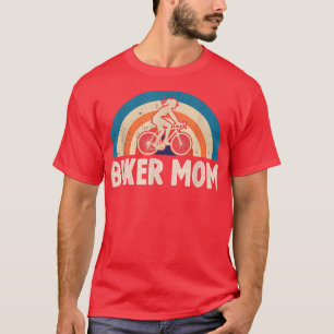 Biker Mum Bicycle Retro Cyclist Riding Bike 237 T-Shirt