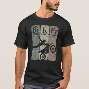 Biker Periodic Table Elements Motocross Bike Nerd  T-Shirt