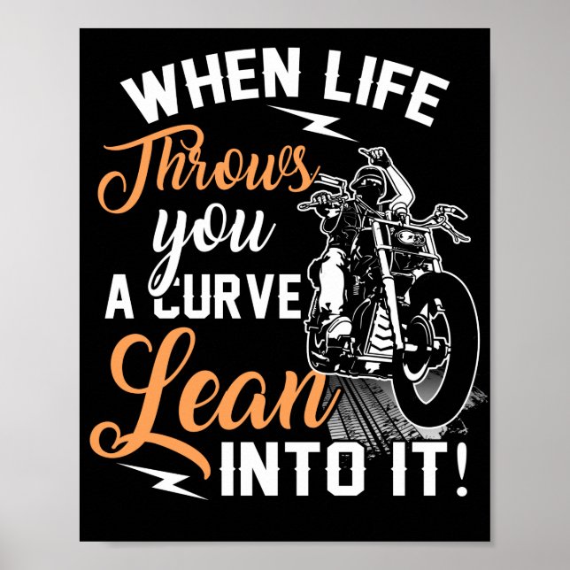 Biker Quotes Sarcastic Motorcycle Rider Poster (Front)