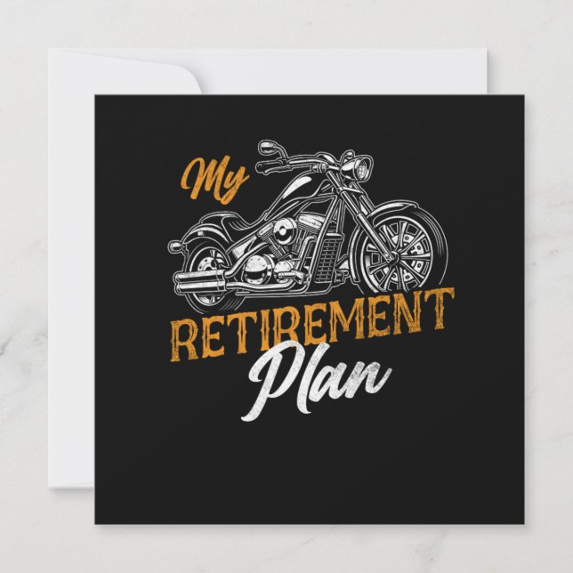 Biker Retrovintage My Retirement Plan Grandpa Invitation (Front)