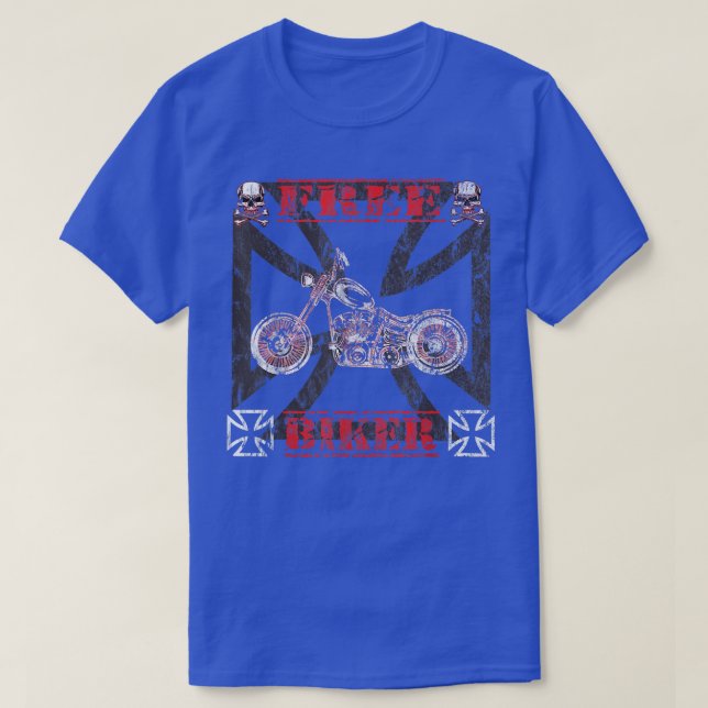 Biker Rocker Motorcycle Bike Biking Racing Motorcy T-Shirt (Design Front)