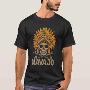 Biker S For Men Indian Native American Navajo Skul T-Shirt