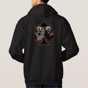 Biker Saint or Sinner Ace of Spades Old School  Hoodie