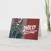 Biker Santa Greeting Card