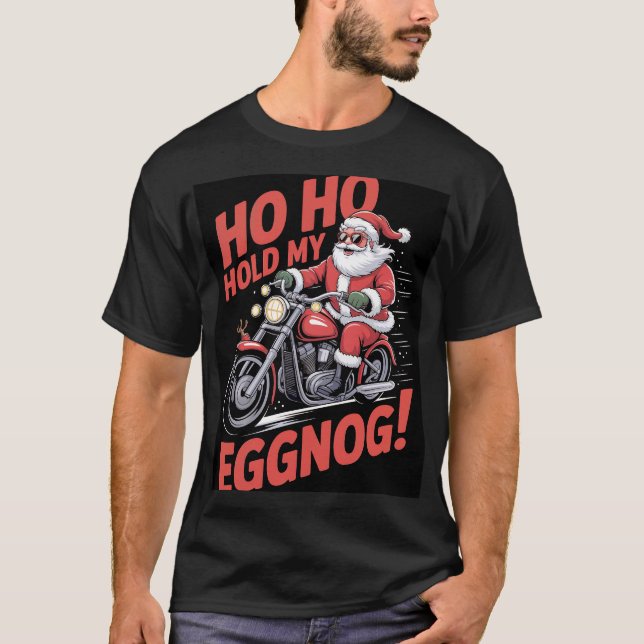 Biker Santa  T-Shirt (Front)