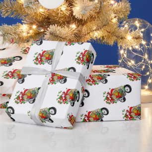 Biker Santa Wrapping Paper
