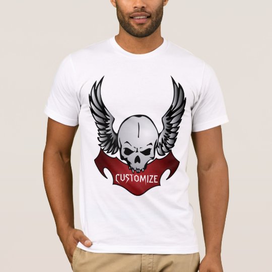 Biker Skull Customisable T-Shirt