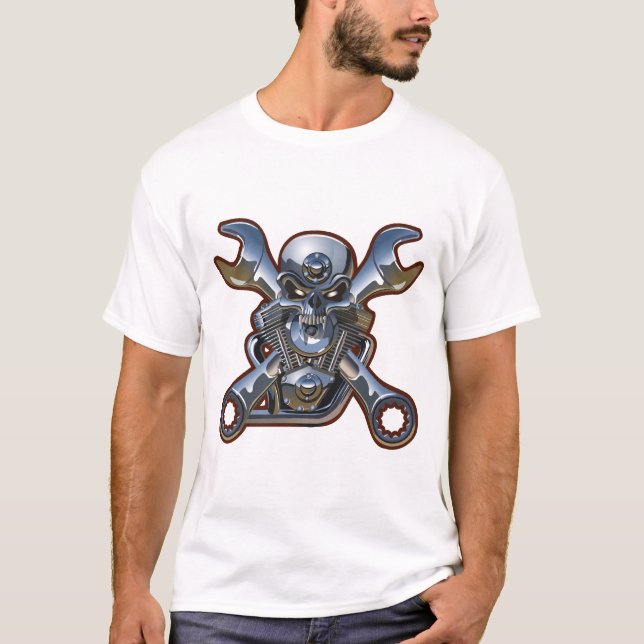 biker skull T-Shirt (Front)