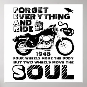 Biker Soul, Personalised Date of Birth Poster