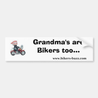 Biker Sticker Grandma Bumper Sticker