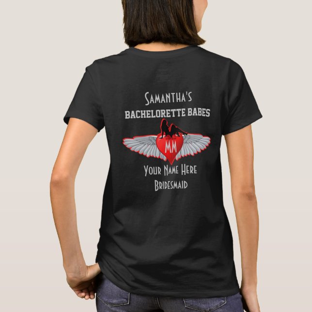 Biker style bachelorette party T-Shirt (Back)