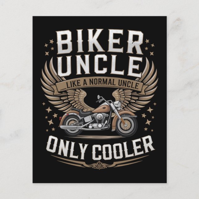 Biker Uncle Motorcycle Father's Day Flyer (Front)