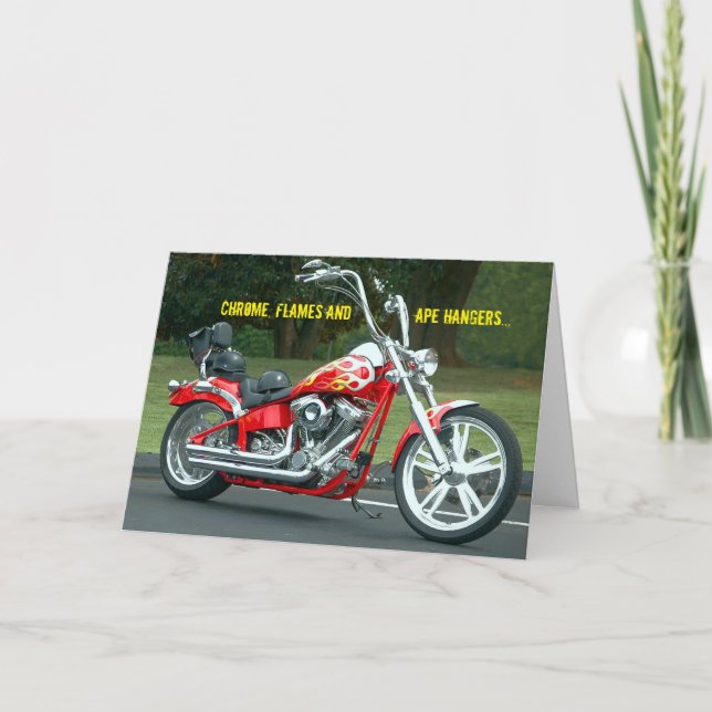 Biker V-twin Harley Road Rash Get Well Soon Card (Front)