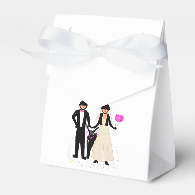 Biker Wedding Favour Boxes (Front Side)