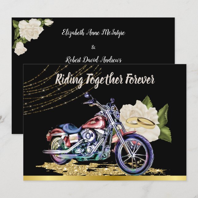 Biker Wedding Invitation (Front/Back)