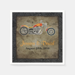 Biker Wedding Paper Napkins