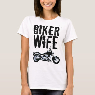 BIKER WIFE, Ladies Motorcycle T-shirts