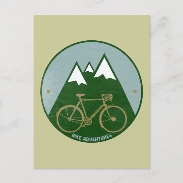 bikers adventure, mountains postcard (Front)